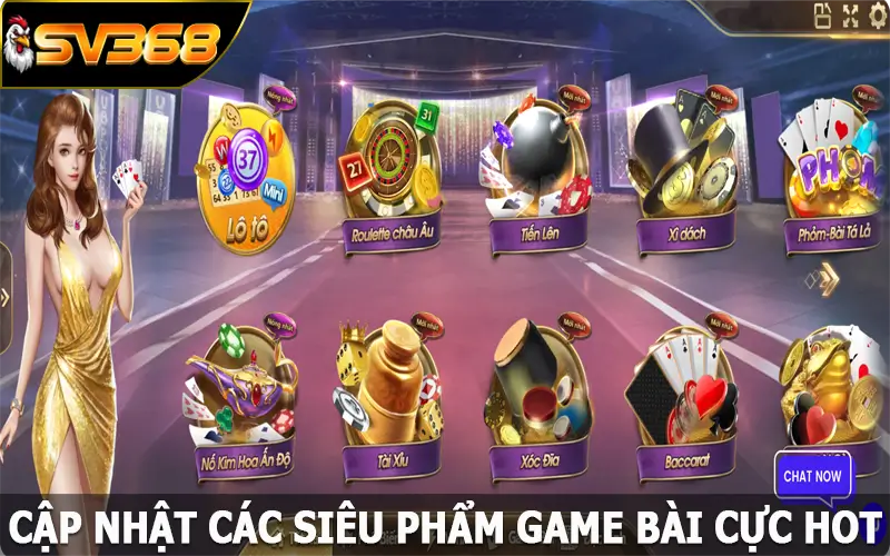 Cập nhật các siêu phẩm game bài SV368 cực hot