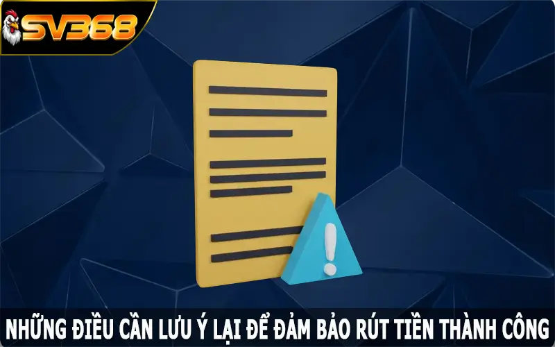 Những điều cần lưu ý lại để đảm bảo rút tiền SV368 thành công