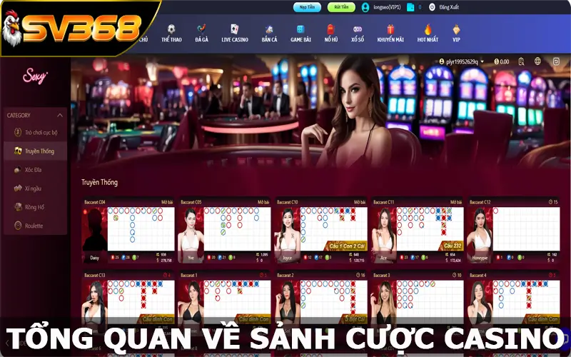 Tổng quan về sảnh cược casino SV368