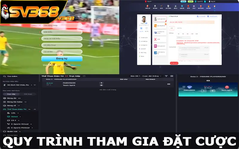 Quy trình tham gia đặt cược tựa game tại SV368